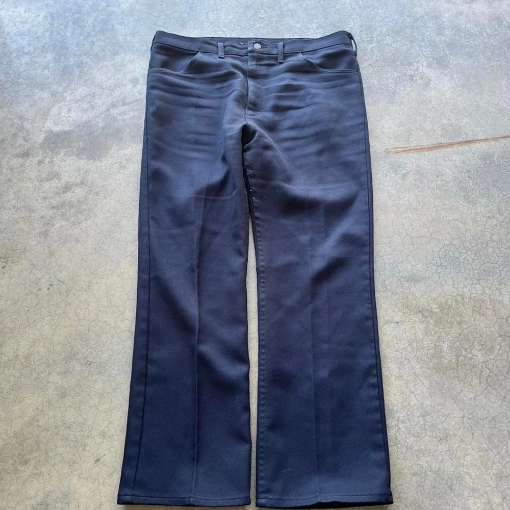 Vintage 70s/80s navy blue wrangler trouser pants 36